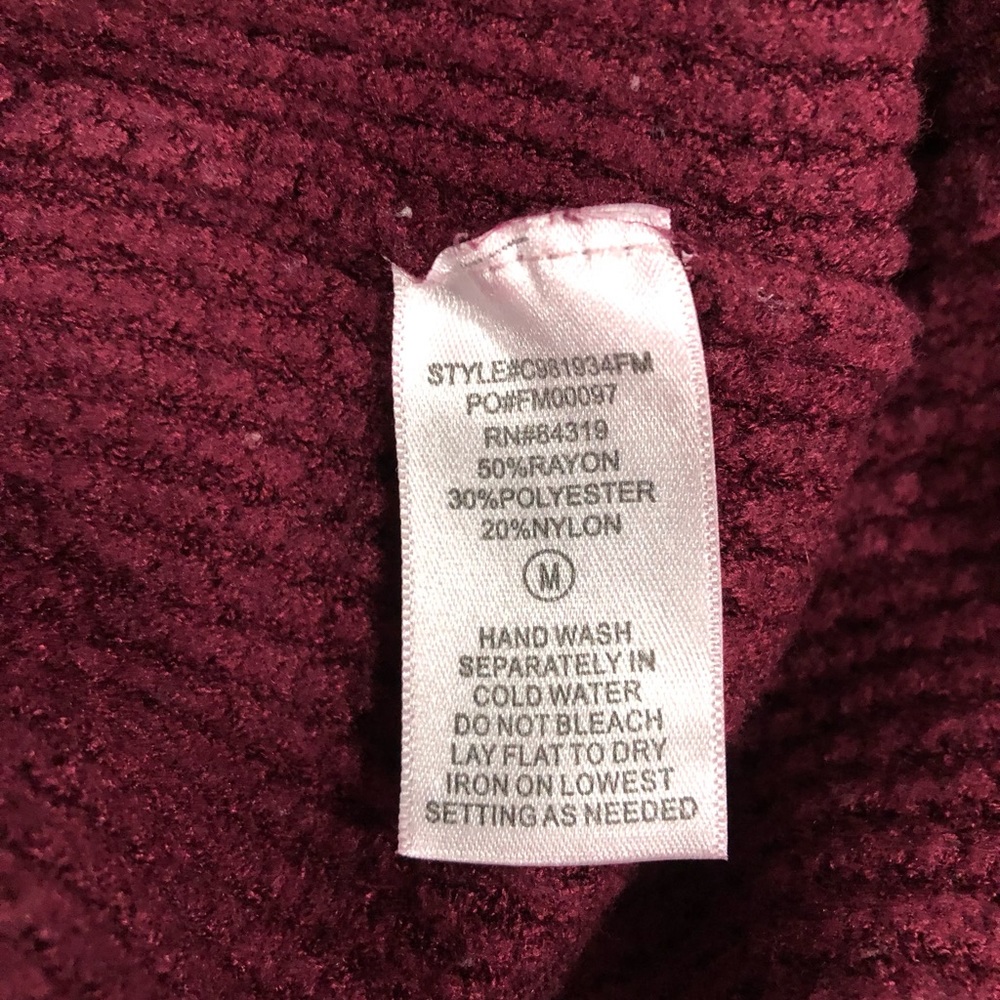 Cyrus Burgundy Cowl Neck Sweater - Picture 9 of 10